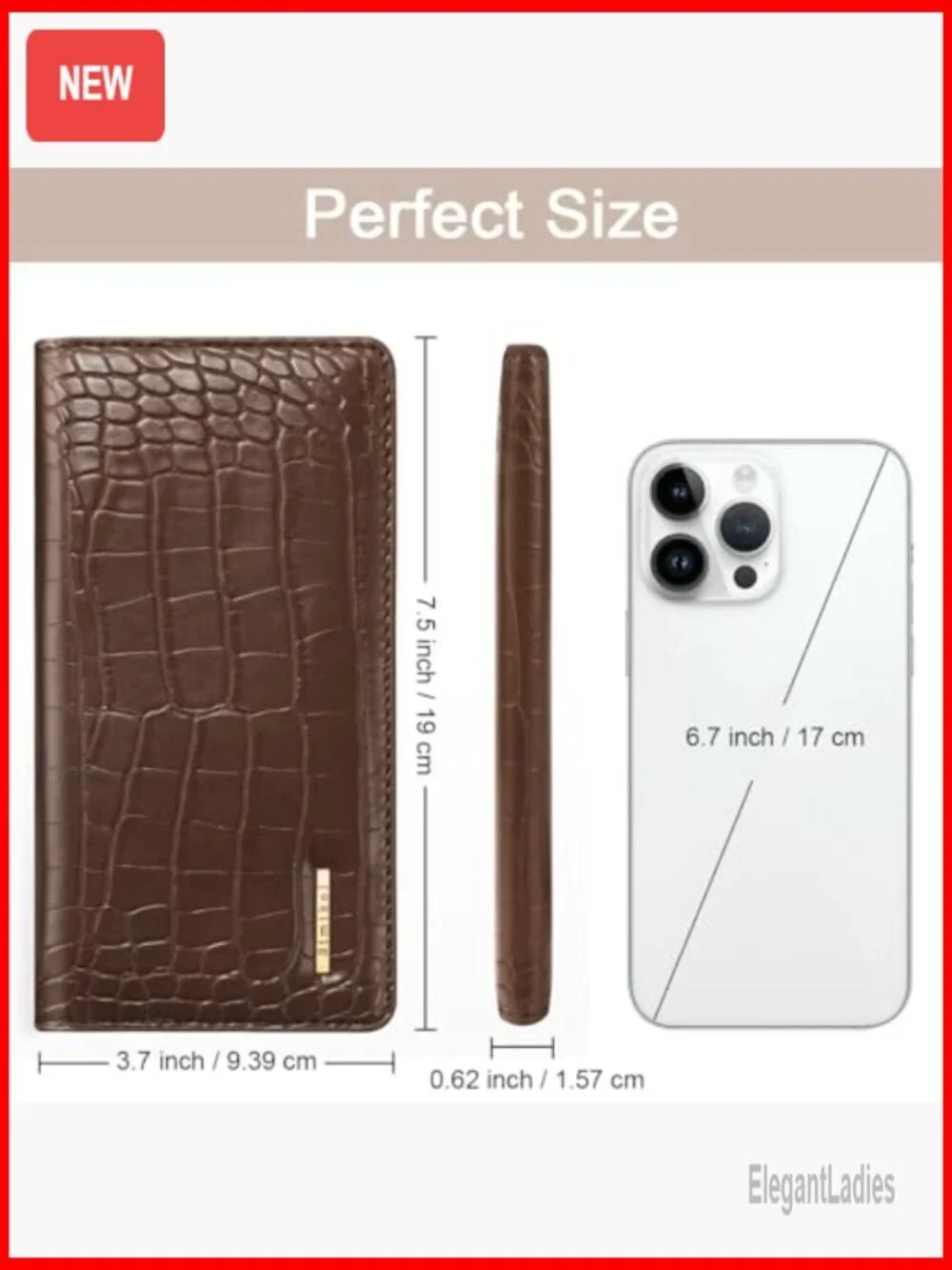 Slim Bifold Wallet RFID Blocking Minimalist Crocodile Embossed Faux Leather